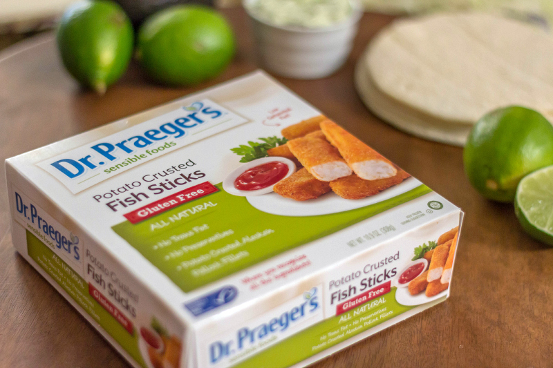 Fish Tacos with Avocado Cream Sauce with Dr. Praeger's #15MinuteSuppers