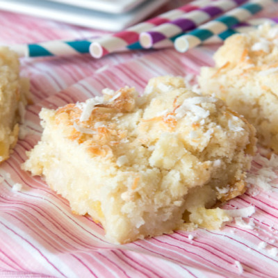 Pineapple Coconut Gooey Cake (Gluten Free, Dairy Free)