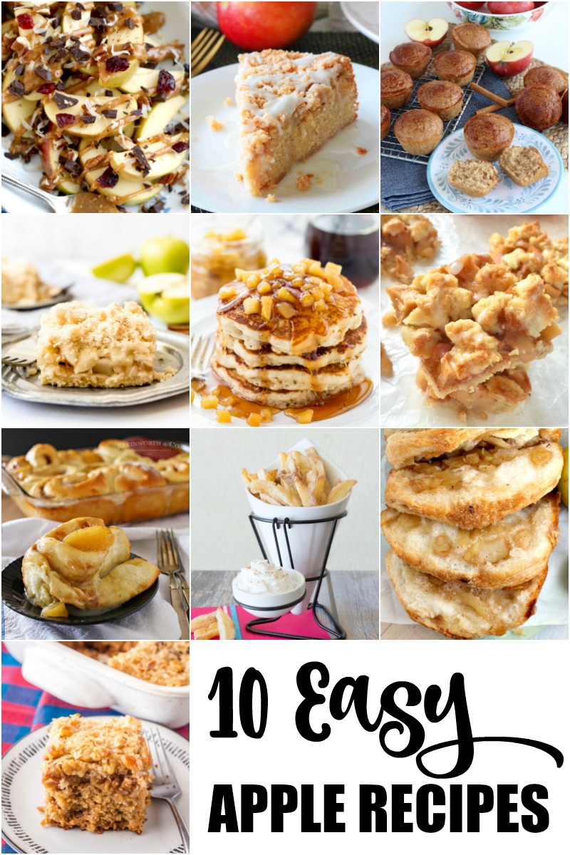 collage of apple recipes