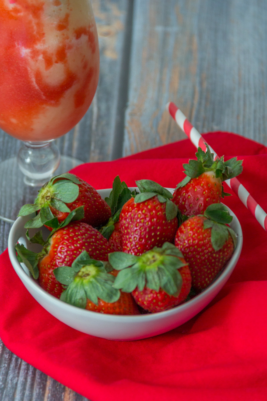 Lava Flow Smoothie...the perfect blend of sweetened strawberries, pineapple, and coconut!