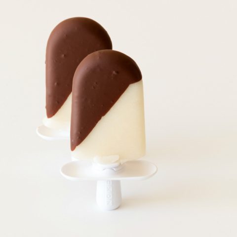 Chocolate Dipped Pear Popsicles