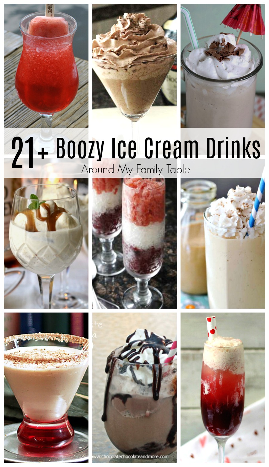 I have a great roundup of 21+ boozy alcoholic ice cream drinks that will make the heat bearable. These recipes are sure to please the kid in you, while still satisfying the grown-up, too!