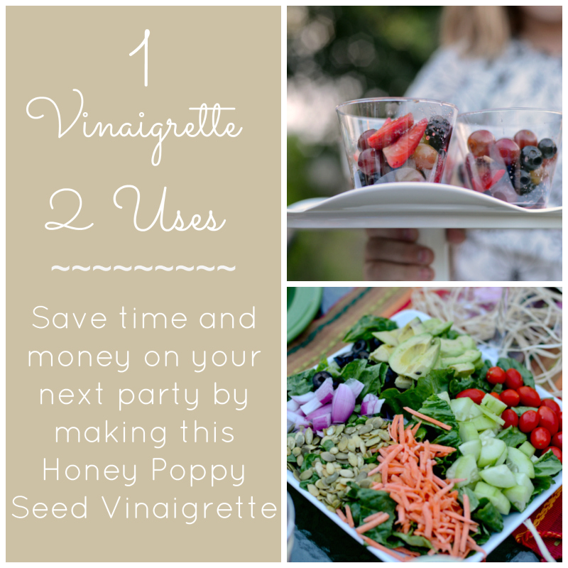 1 Vinaigrette -- 2 Uses {a fruit salad and a cobb salad}