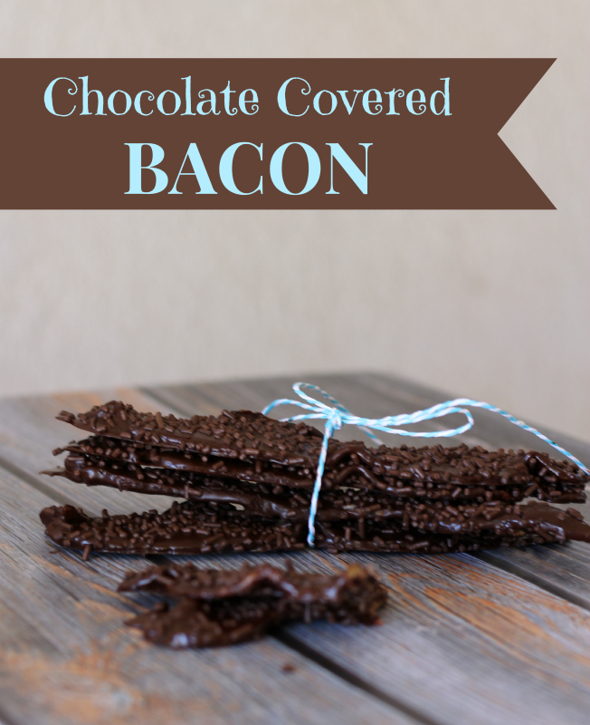 Chocolate Covered Bacon....only 4 ingredients and perfect for a decadent dessert or holiday gift.