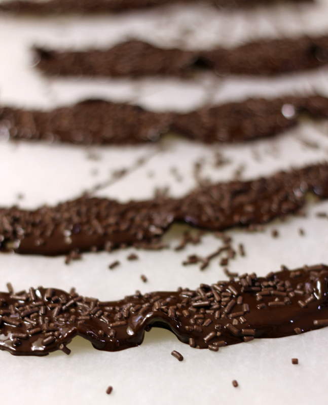 Chocolate Covered Bacon....only 4 ingredients and perfect for a decadent dessert or holiday gift.