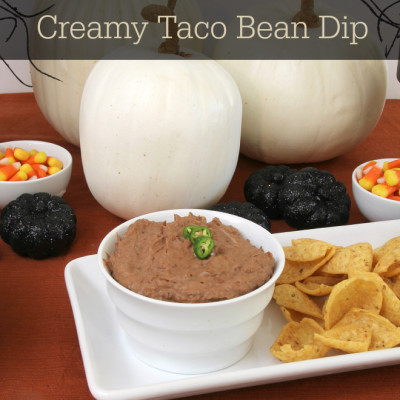 3 Ingredient Creamy Taco Bean Dip {Gluten Free}