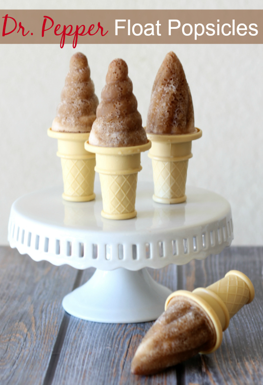 Dr. Pepper Float Popsicles