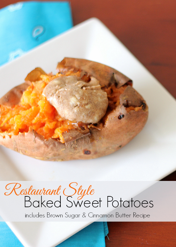 Just like your favorite steak house! Restuarant Style Sweet Baked Potatoes