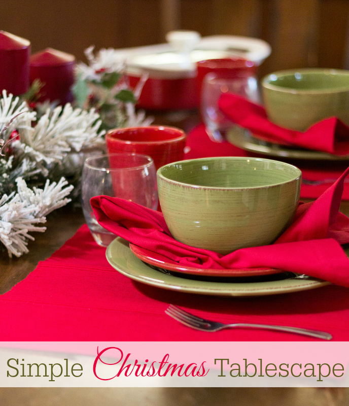 simple christmas tablescape