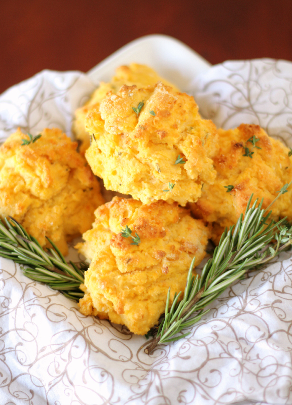 Herbed Sweet Potato Biscuits {gluten free}