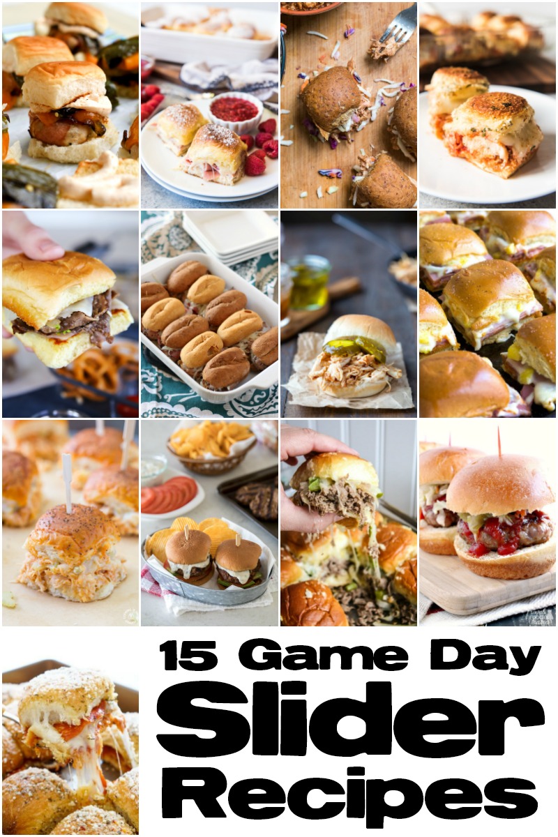 Check out all these delicious sliders! They would be perfect for an easy dinner or a homegating party! | 15 Game Day Sliders