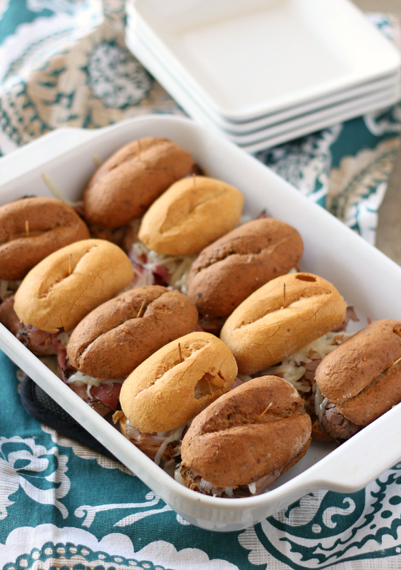 Baked Hot Pastrami Sliders - Around My Family Table