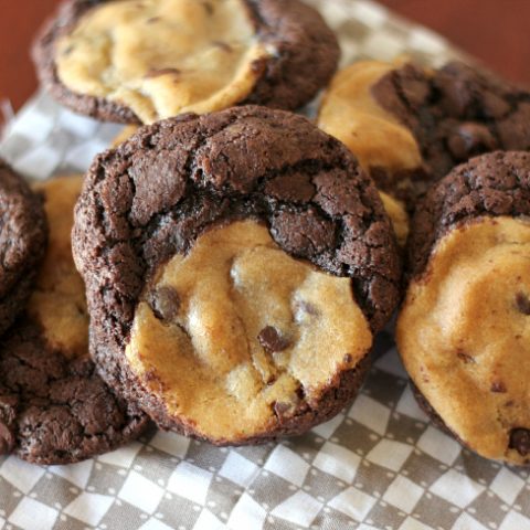 Gluten Free Chocolate Chocolate Chip Swirl Cookies