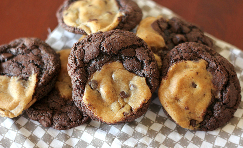 Gluten Free Chocolate & Chocolate Chip Swirl Cookies