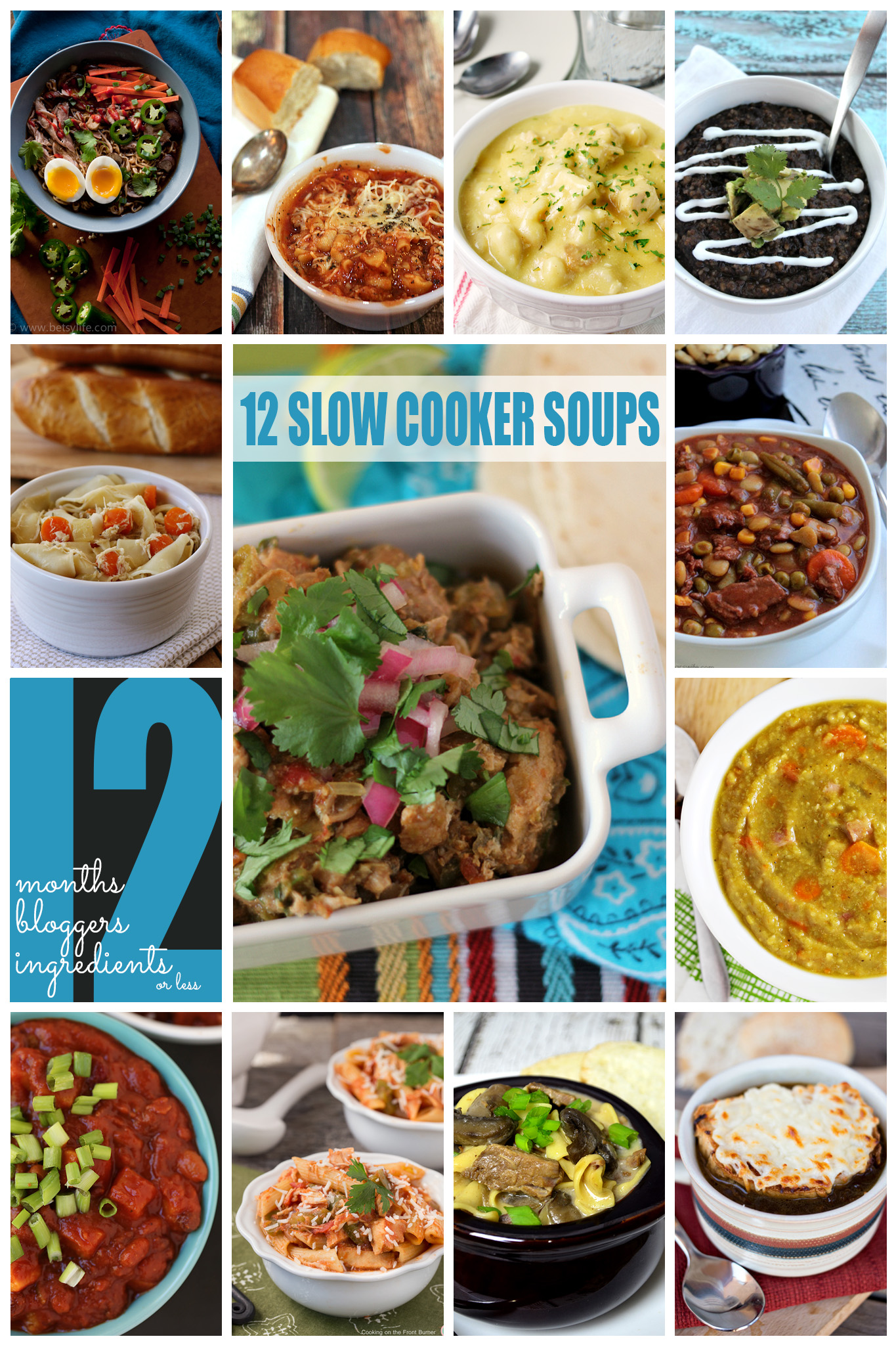 12 Slow Cooker Soups by #12Bloggers