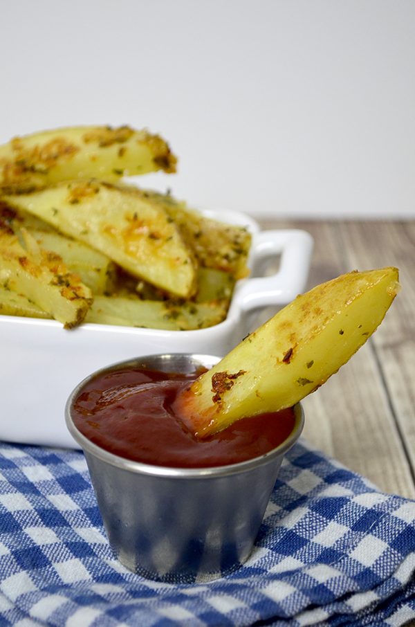 Easy Baked Garlic Parmesean Fries