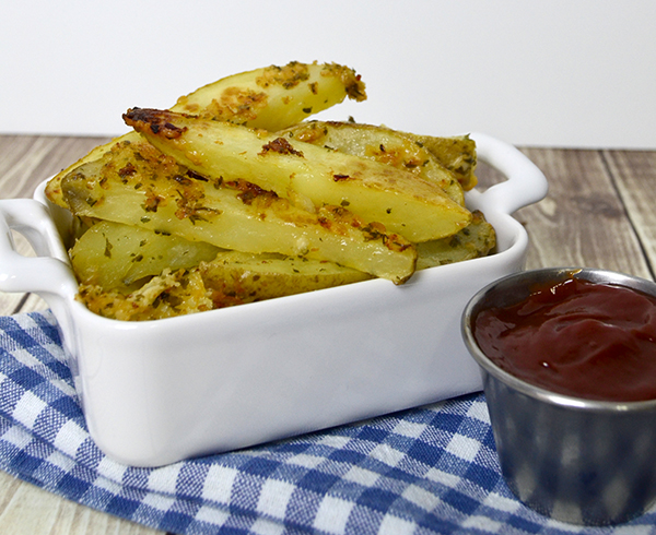 Easy Baked Garlic Parmesean Fries