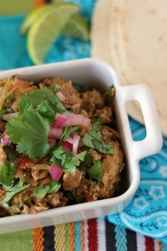 A big bowl of Green Chile Pork Stew doesn't need anything else to make it amazing, but I love serving it with chips or with some tortillas and fresh lime wedges. 