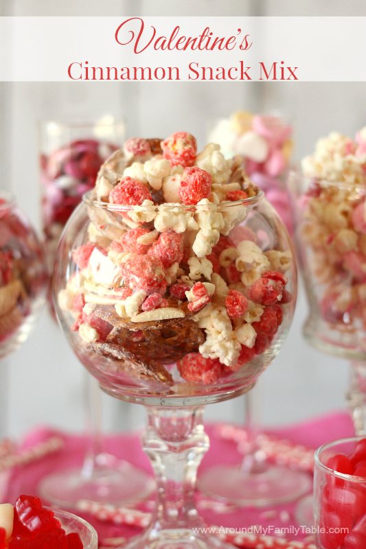 Valentine's Cinnamon Snack Mix