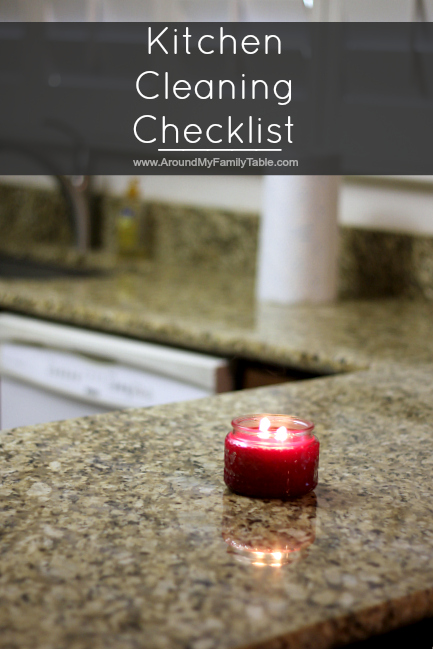 Kitchen Cleaning Checklist (daily, weekly, & monthly tasks...all on one sheet)