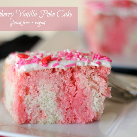 strawberry vanilla poke cake