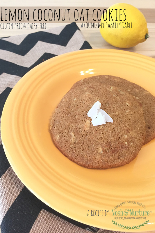 Lemon Coconut Oat Cookies