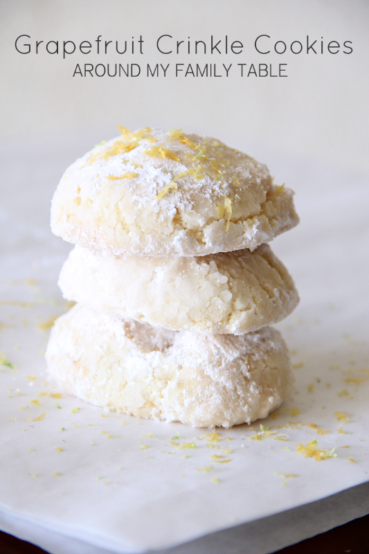 Grapefruit Crinkle Cookies 