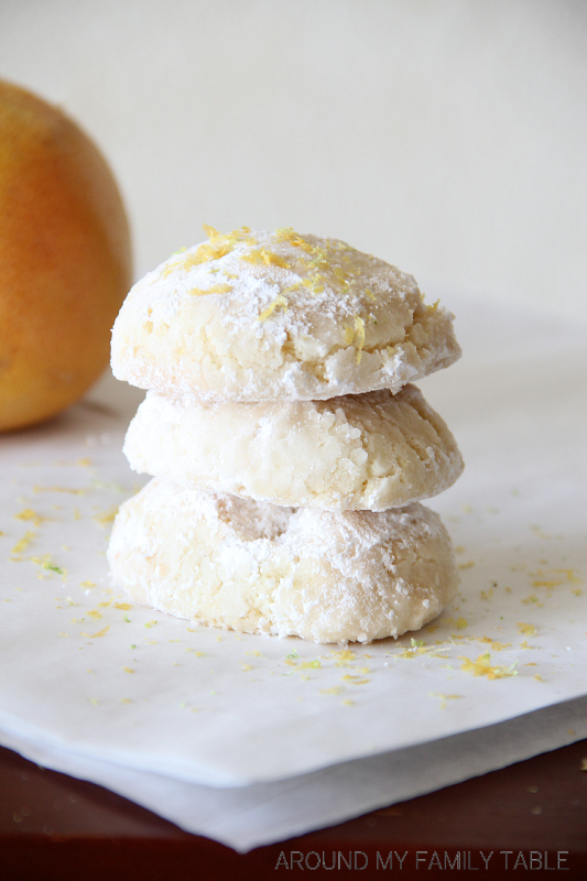 Grapefruit Crinkle Cookies