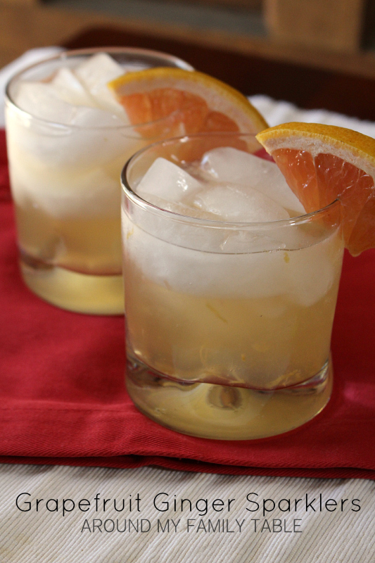 Fresh grapefruit juice and ginger ale create this fresh summer drink.  Serve these Grapefruit Ginger Sparklers at your next party.