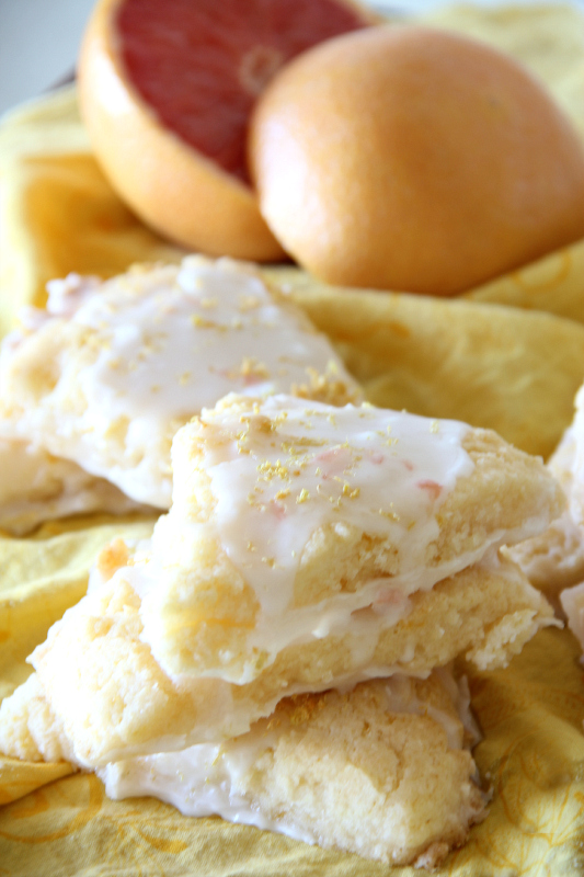 Grapefruit Scones are the perfect breakfast!  They are gluten free, dairy free, and vegan!  