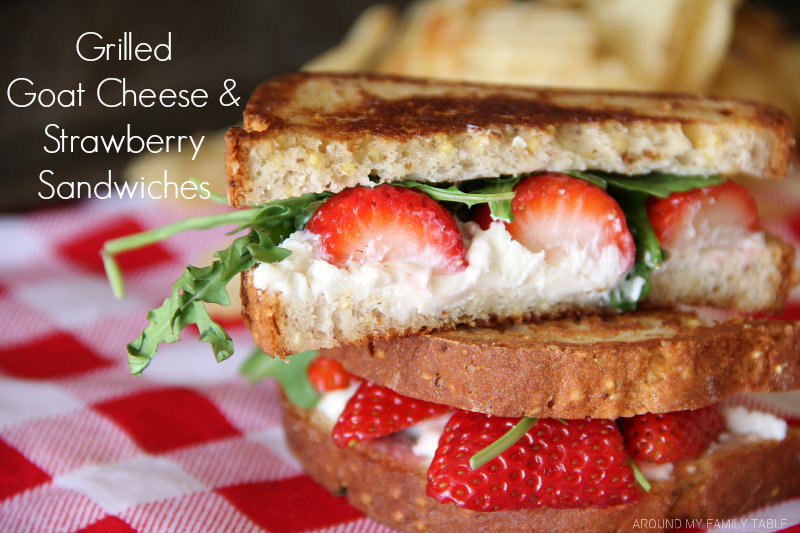 Grilled Goat Cheese & Strawberry Sandwiches