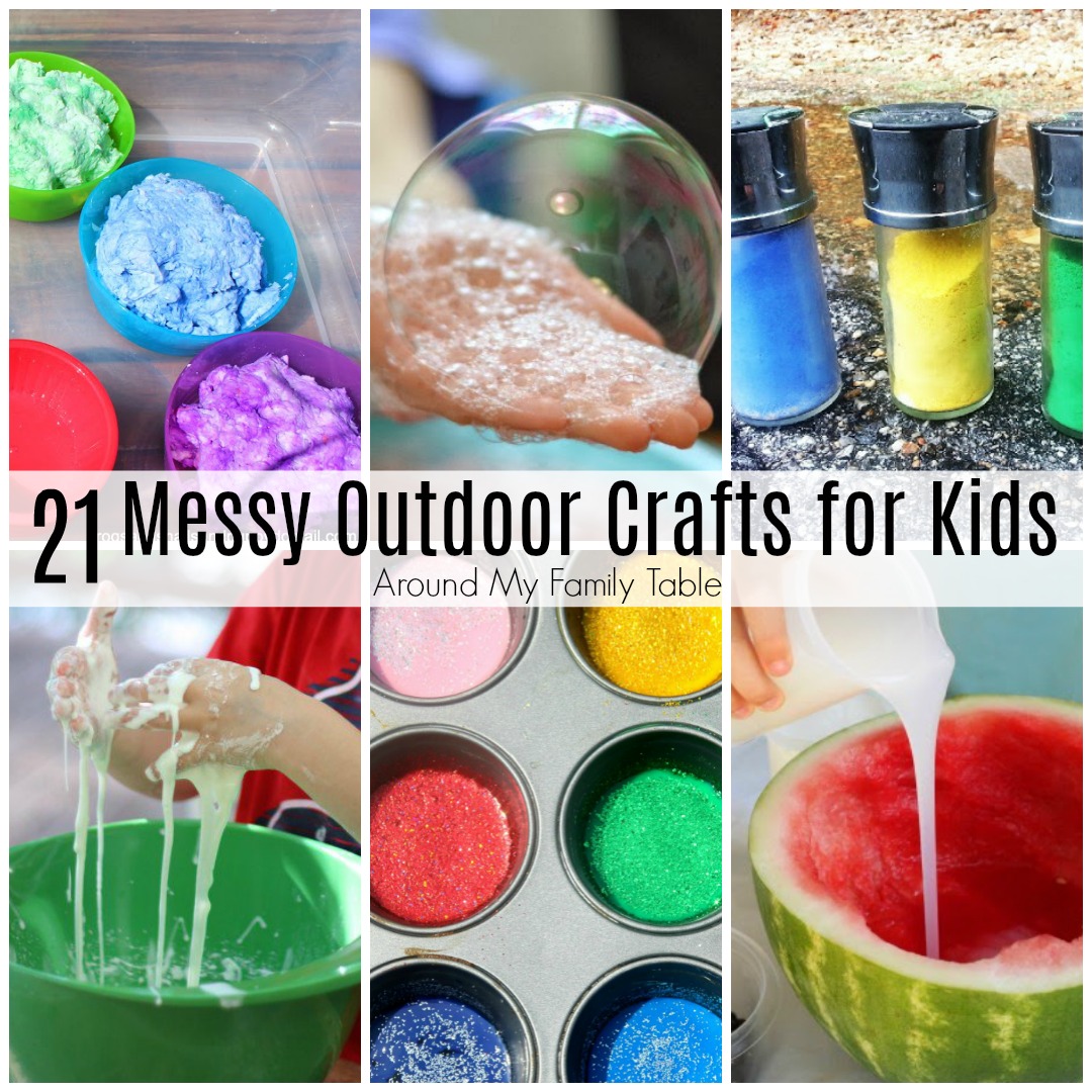 Toevlucht drinken winkel 21 Messy Outdoor Crafts for Kids - Around My Family Table