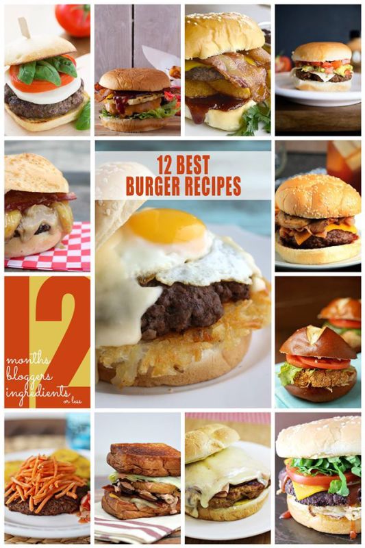 12 Gourmet Burgers each with 12 Ingredients or Less