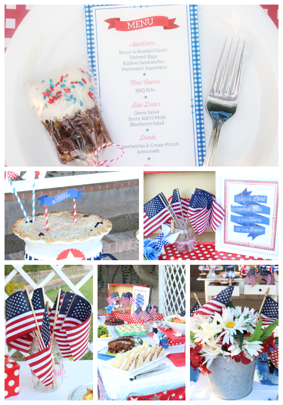 The 4th of July is one of my favorite holidays. I just love the colors and of course summertime is the best.  So, it's no surprise that I go into full party mode with these 4th of July Party decoration and food ideas. #4thofjulyparty #fourthofjulyparty #4thofjulybbq