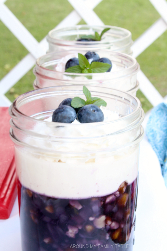 Jello salads need to make a come back! Not sure why they ever went out of style because they are delicious and super easy to make! My Layered Blueberry Jello Salad is gonna make you smile.