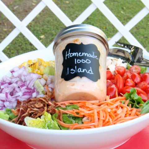 I love making my own salad dressings and this Homemade Thousand Island Dressing is no exception. It is perfect in every way! Whether you call it Russian Dressing, 1000 Island, or Thousand Island....you won't ever feel the need to by store bought again.