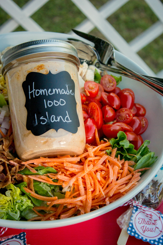 I love making my own salad dressings and this Homemade Thousand Island Dressing is no exception.  It is perfect in every way!  Whether you call it Russian Dressing, 1000 Island, or Thousand Island....you won't ever feel the need to by store bought again. 