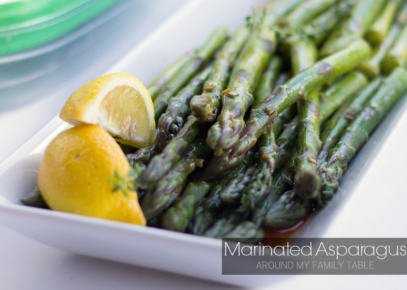 Marinated Asparagus is best served cold or at room temperature, so it's perfect for cookouts, potlucks, and summer!  The asparagus is perfectly seasoned with the help of a herbed lemon sauce that is to-die-for!