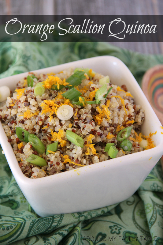 This Orange Scallion Quinoa is a perfectly flavored side dish goes well with fish or even a grilled steak.
