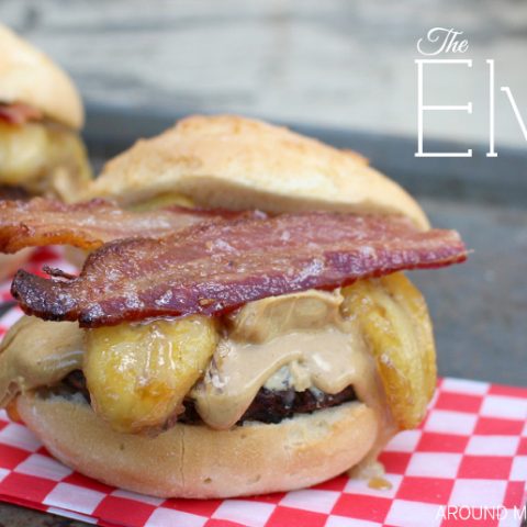 Elvis burger (peanut butter, banana, bacon)