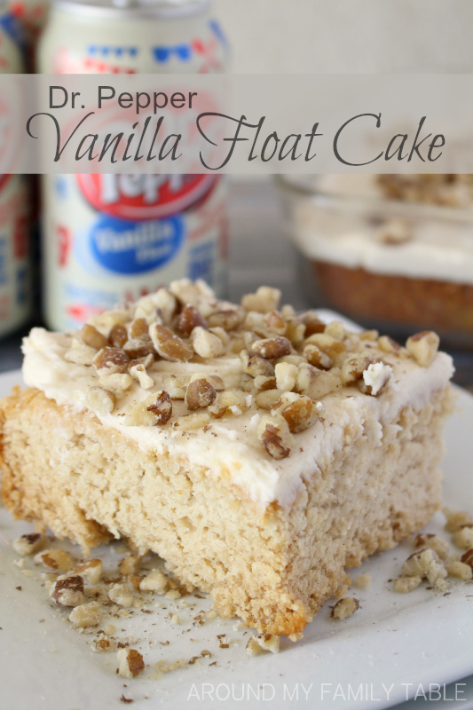 Crazy cake that requires no eggs or oil...this Dr Pepper Vanilla Float Cake tastes like a float but has sort of a praline-like flavor too. It's gluten free and vegan and totally divine!