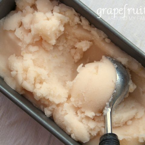 This Grapefruit Sorbet is full of so much grapefruit flavor. It's refreshing, tart, & sweet all at the same time.