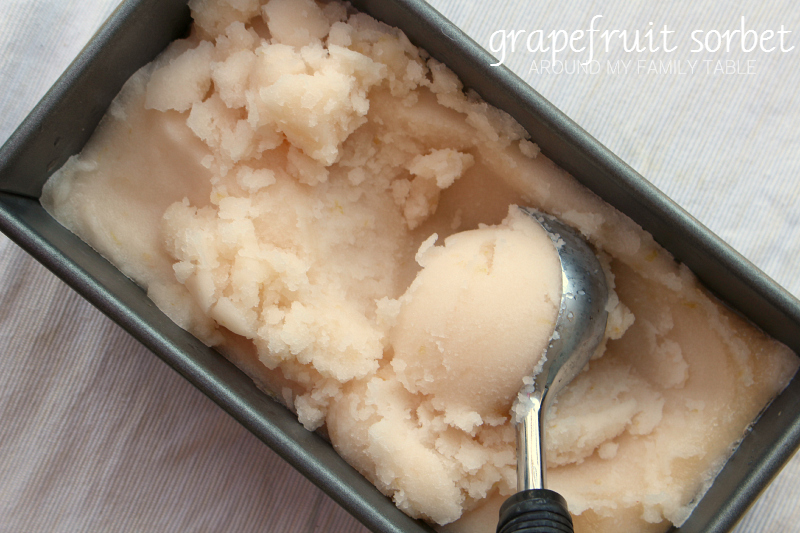 This Grapefruit Sorbet is full of so much grapefruit flavor. It's refreshing, tart, & sweet all at the same time.