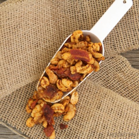 spiced bacon nuts snack mix