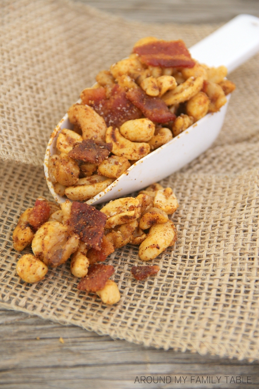 Once you start, it's hard to stop! These SPICED BACON NUTS are addictive!