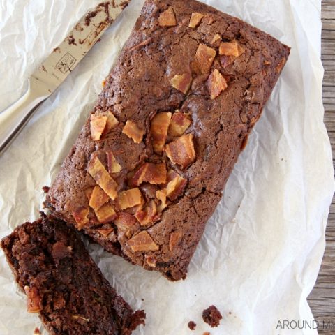 loaf of bacon chocolate zucchini bread