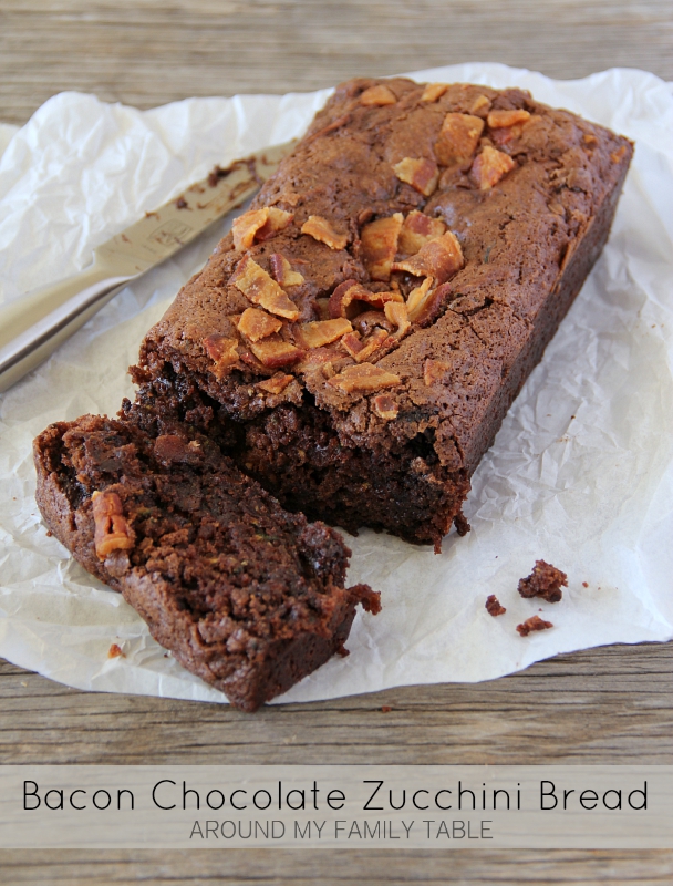 Moist and a little sweet and a little salty, this Bacon Chocolate Zucchini Bread will blow your mind! Trust Me!