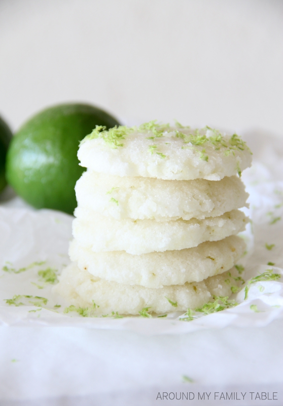 lime crinkle cookies...they whip it quickly with the help of a boxed cake mix