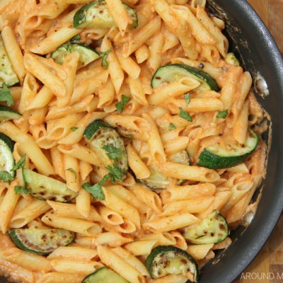 Baked Pasta with Sriracha Cream Sauce