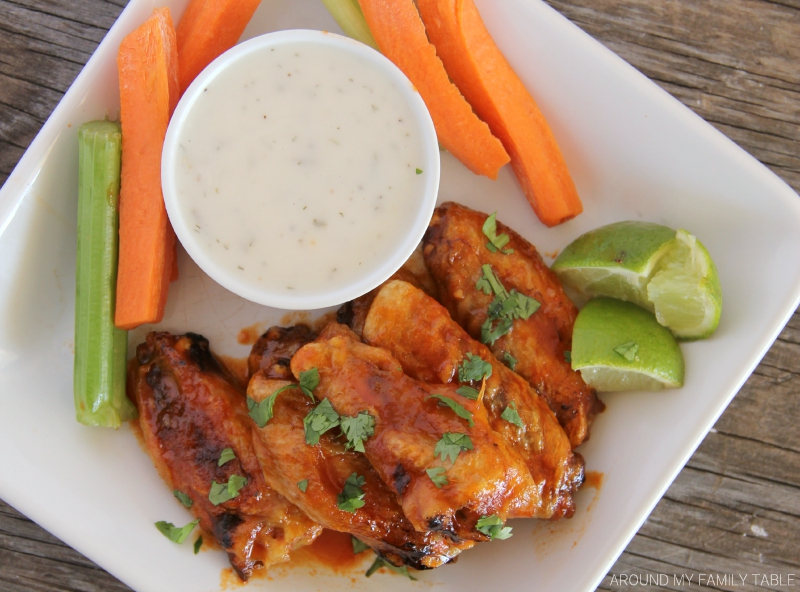 The most amazing crispy baked Honey Sriracha Chicken Wings recipe